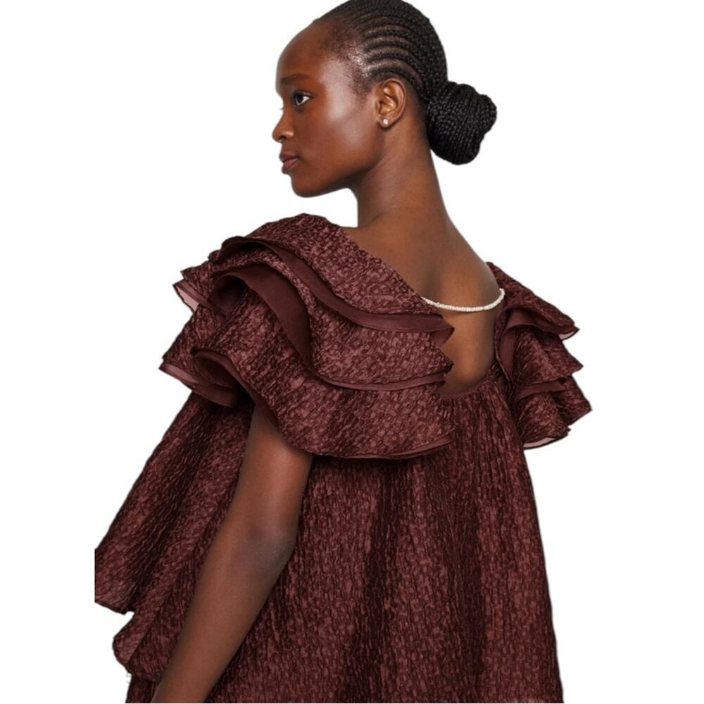 NEW Custommade KAEYLA Ruffle Mini Dress M - Picture 4 of 12